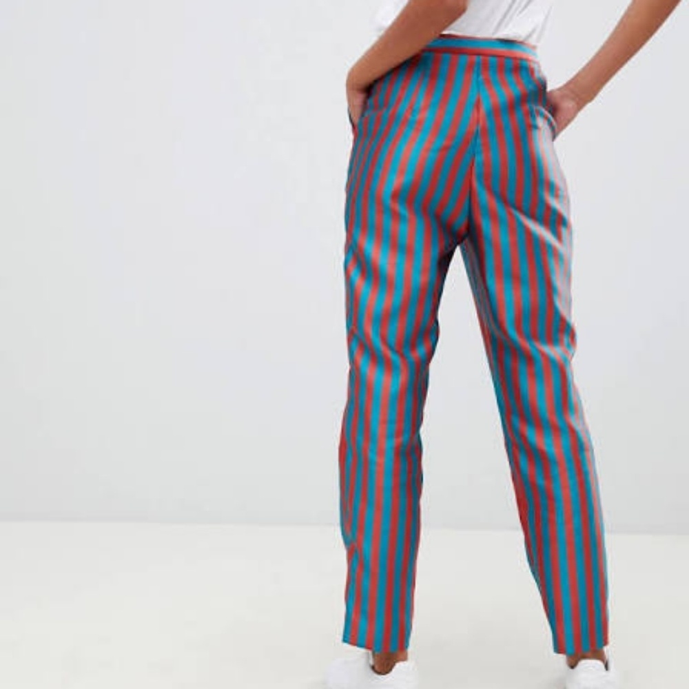ASOS Striped Jacquard Pants and Blazer - size 2